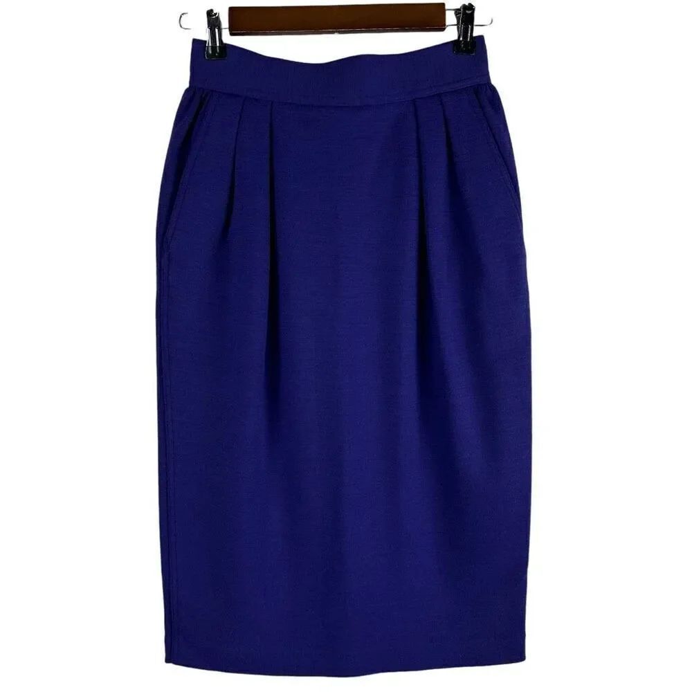 Vintage Ungaro Ter Wool Purple Skirt size 6
